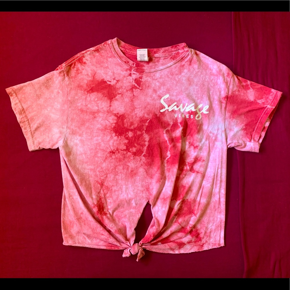 Rue 21 “savage” tie dye crop top
